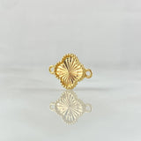 Charm Trebol 0.65gr / 1.5cm-Edged Diamond Cut Yellow Gold 18K *