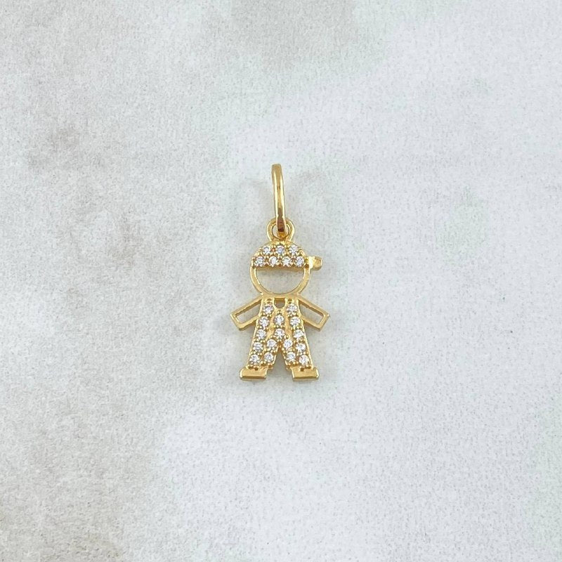Pendant Child 1.15gr / 2.2cm / White Zircons Yellow Gold 18K ©