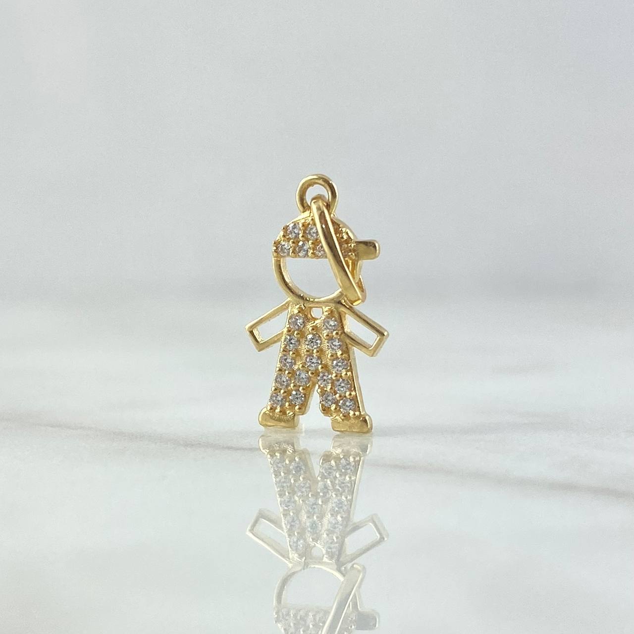 Pendant Child 1.15gr / 2.2cm / White Zircons Yellow Gold 18K ©