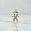 Pendant Child 1.15gr / 2.2cm / White Zircons Yellow Gold 18K ©