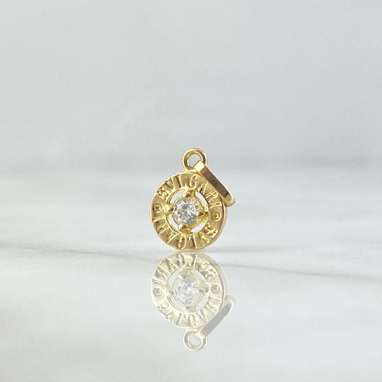 Pendant Rustic 0.55gr / 1.4cm / White Zircon Yellow Gold 18K ©