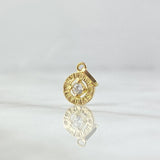 Pendant Rustic 0.55gr / 1.4cm / White Zircon Yellow Gold 18K ©