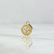 Pendant Rustic 0.5gr / 1.4cm / White Zircon 18K Yellow Gold ©