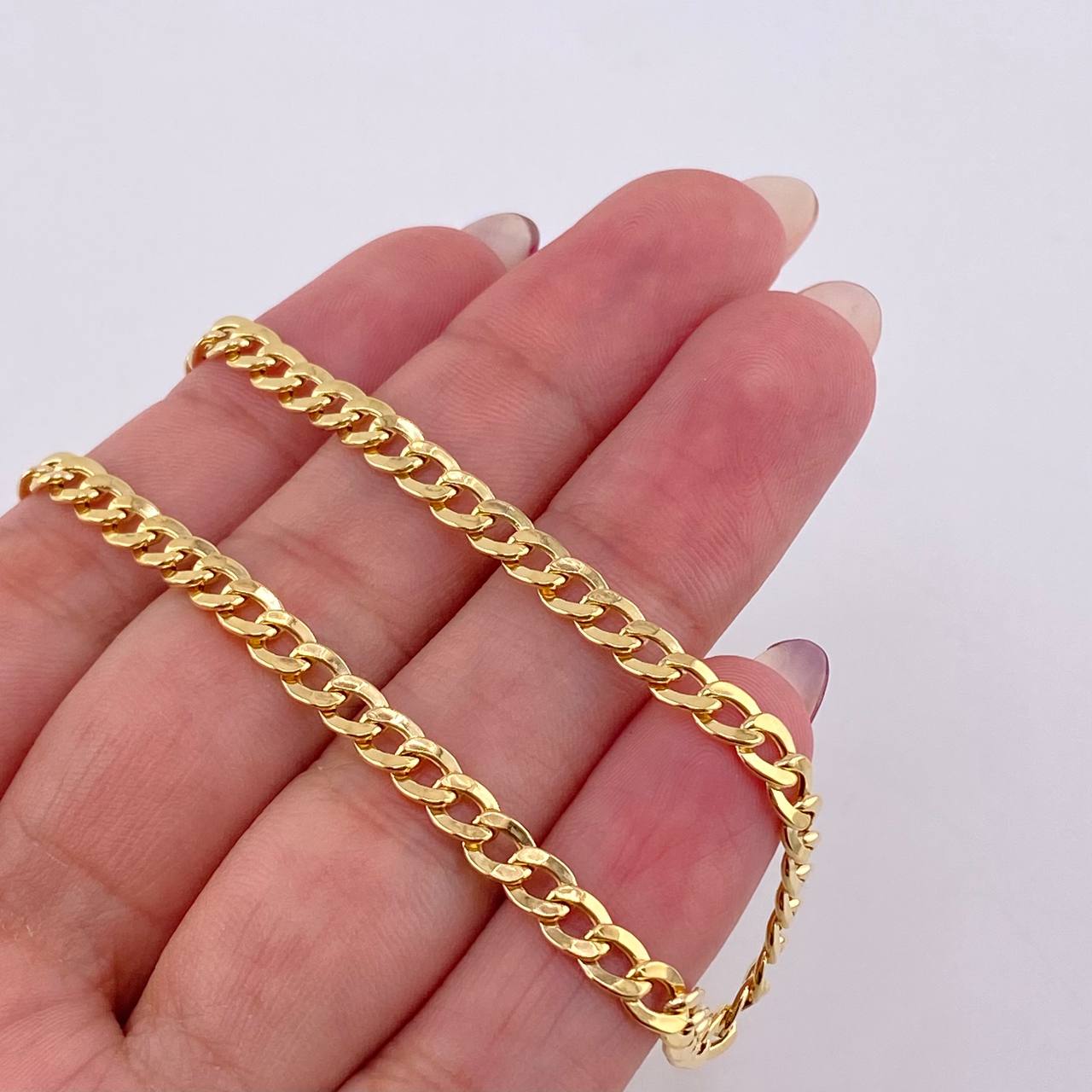 Pulso Cubano 2.8gr / 8 in / 4.1mm Oro Amarillo +1 18K *