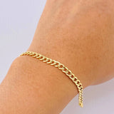 Cuban Links Bracelet 4.15 g / 7 3/4 in / 4 mm 18K Yellow Gold