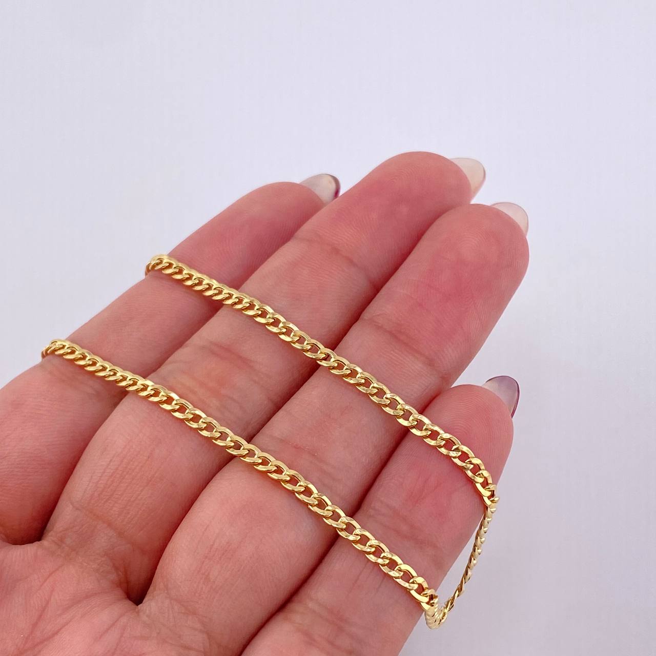 Pulso Cubano 1.1gr / 7 3/4 in / 2.5mm Oro Amarillo +1 18K
