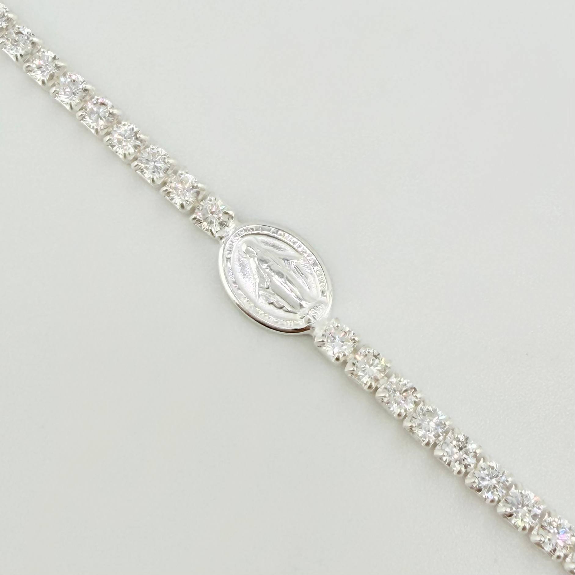 Tennis Bracelet Virgen Milagrosa 3.8 g / 7 3/4 in / 2.3 mm Silver 925
