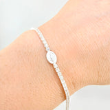 Tennis Bracelet Virgen Milagrosa 3.85 g / 8 in / 2.2 mm Silver 925