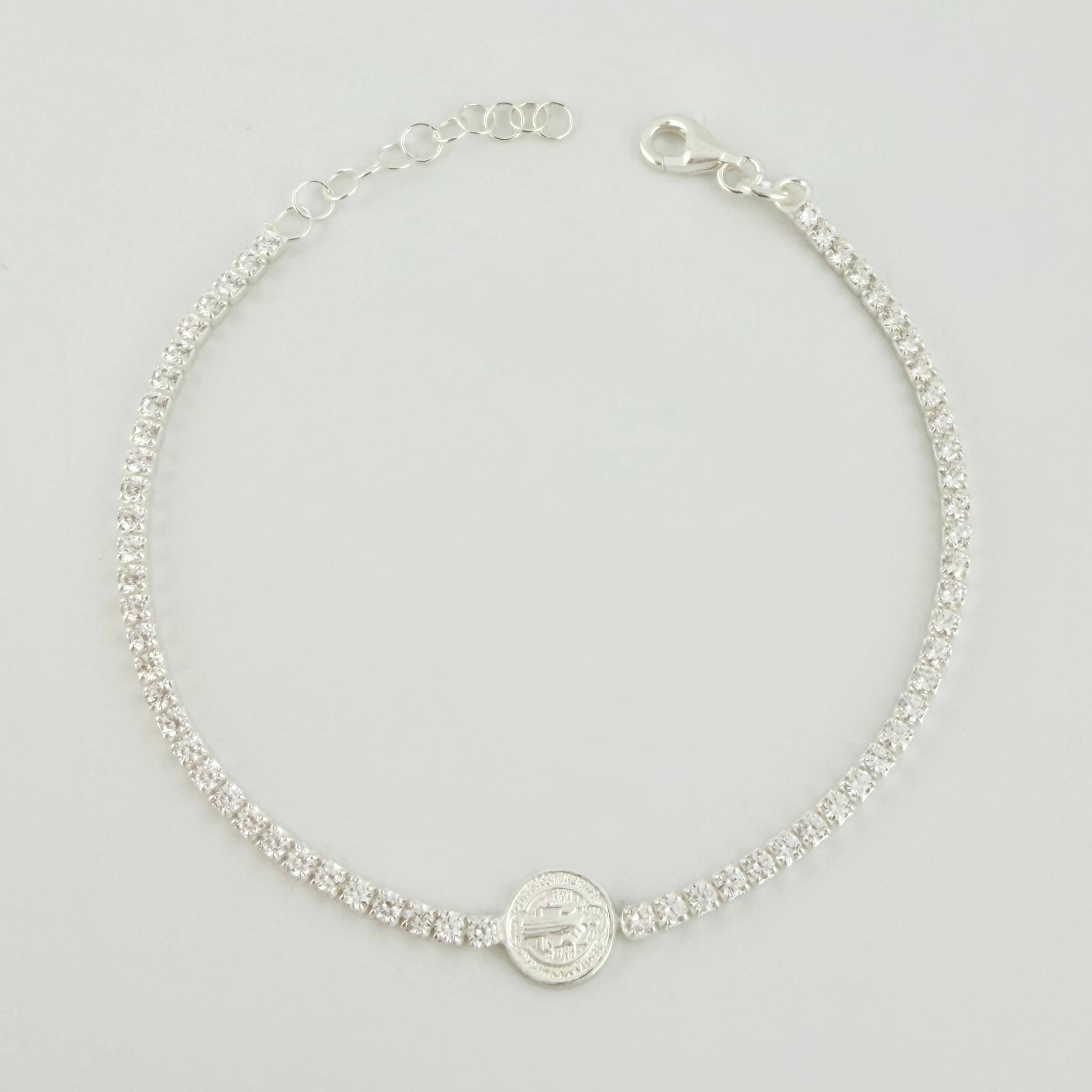 Pulso Tenis San Benito 4.05gr / 7 in / 2.3mm Plata 925 *