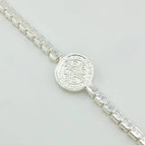 Pulso Tenis San Benito 3.95gr / 7 3/4 in / 2.3mm Plata 925