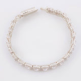 Tennis Square Bracelet 17.7gr / 7 in / 7mm Silver 925 *