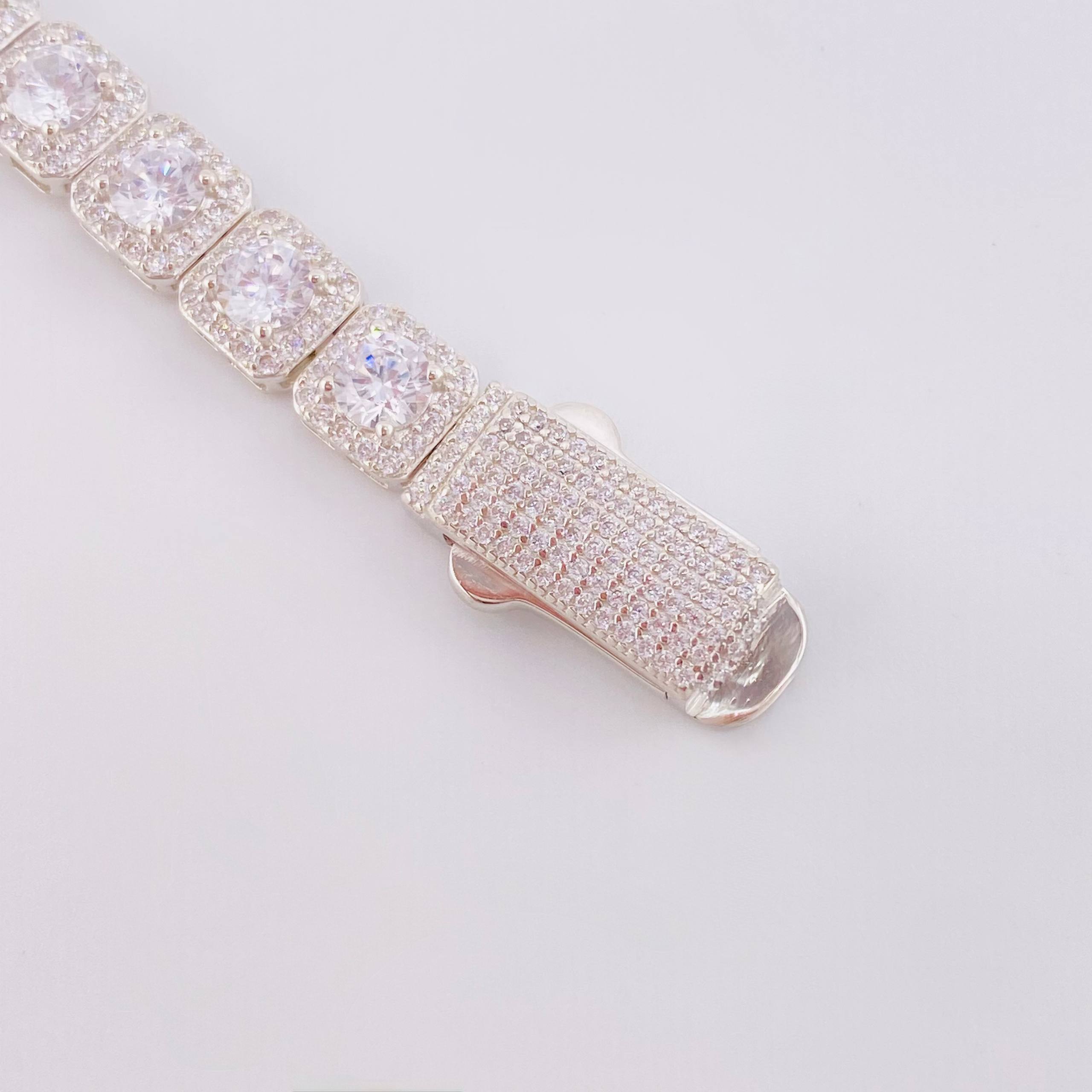 Pulso Tenis Cuadrado 17.85gr / 7 in / 7mm Plata 925