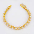 Pulso Tenis Circular Amarillo 15.25gr / 7 1/4 in / 7mm Plata 925