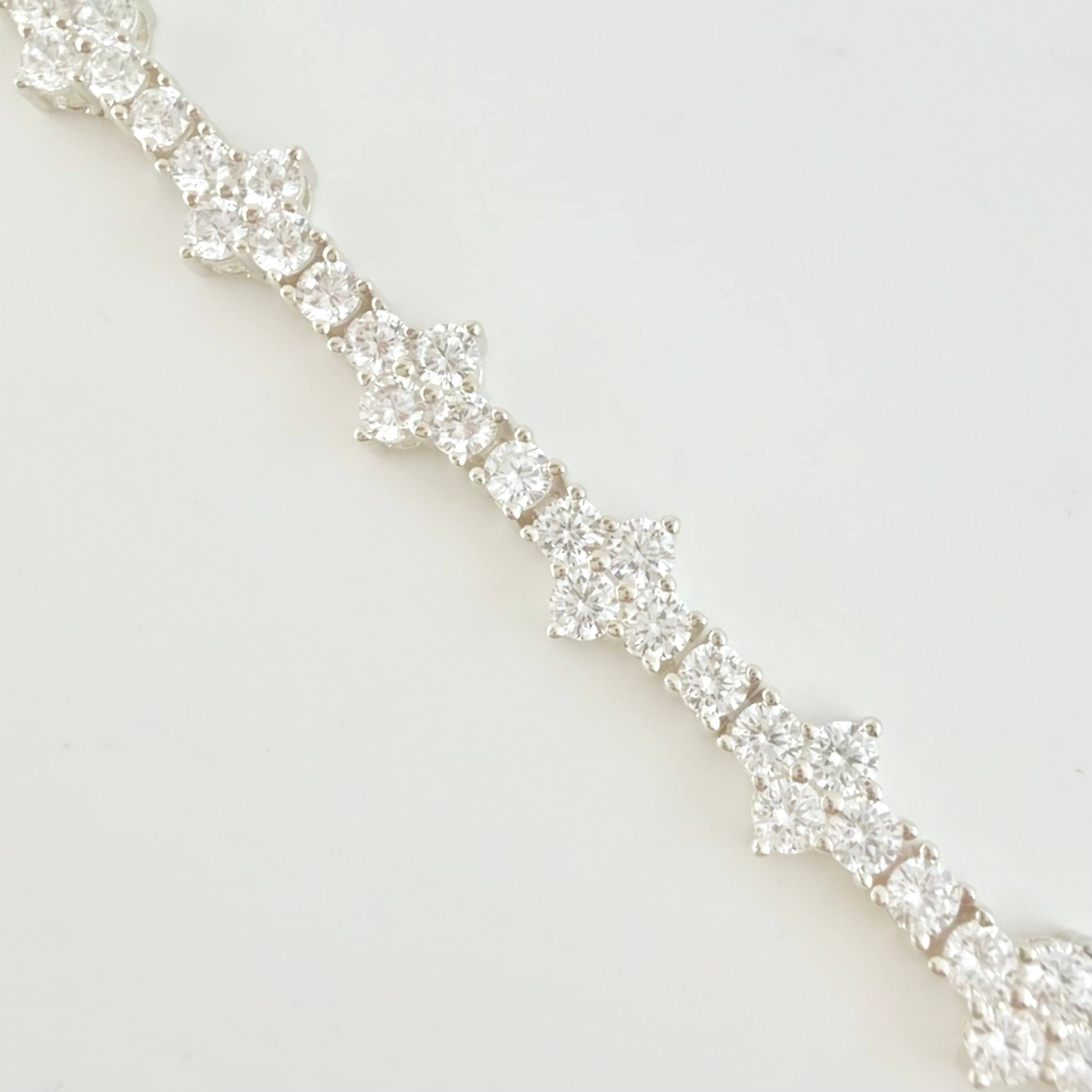 Pulso Borde De Estrella 10.55gr / 7 1/4 in / 3mm Plata 925 *
