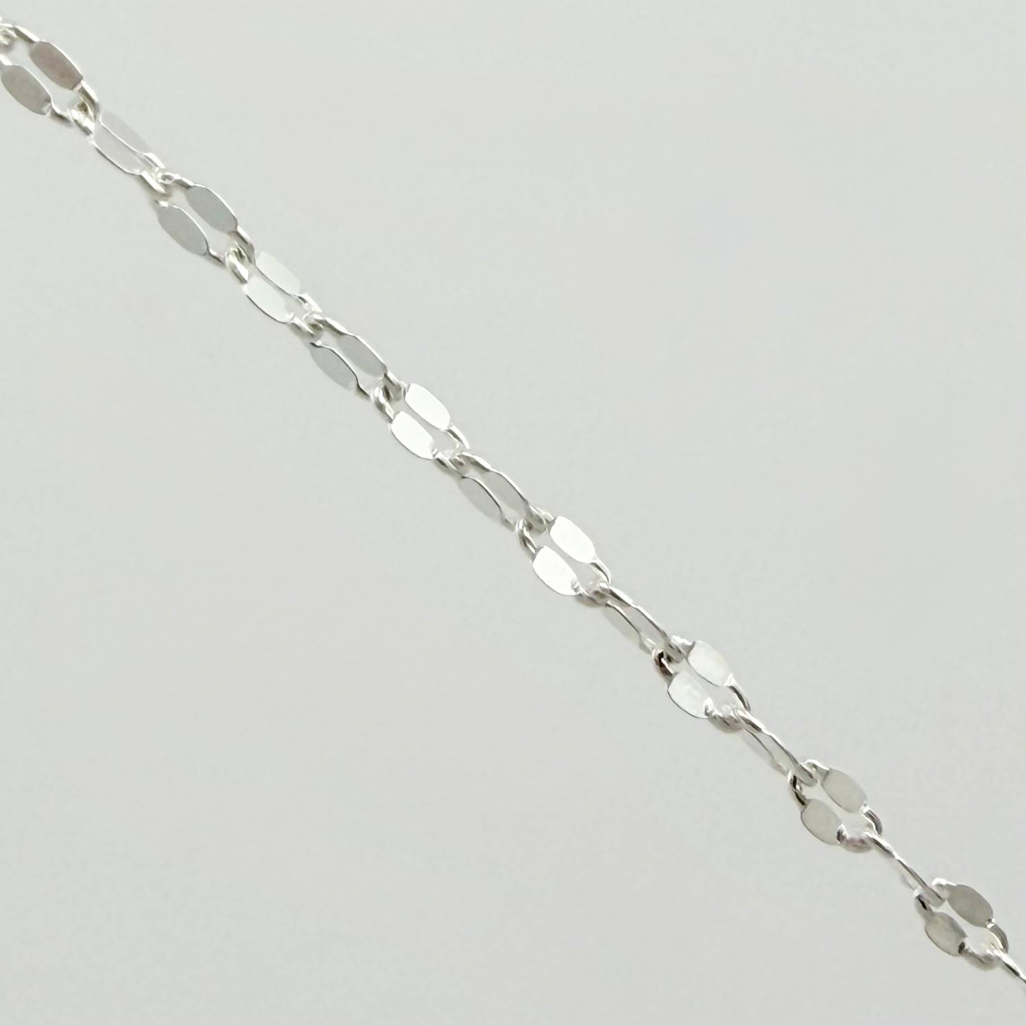 Cadena Flor Espejo 3.3gr / 27 1/2 in / 2mm Plata 925 *