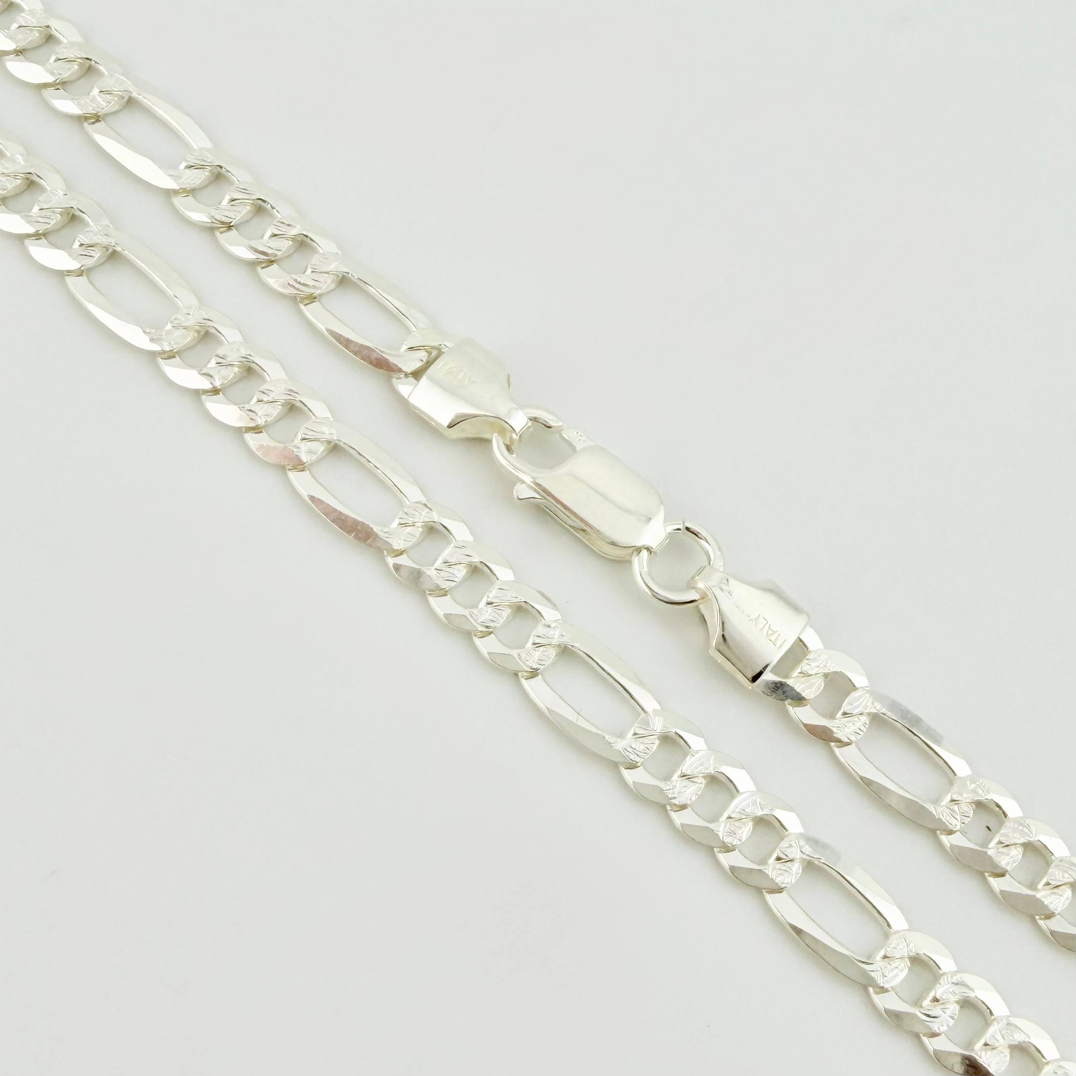 Cadena Figaro 23.9gr / 27 1/2 in / 6mm Plata 925