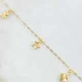 Pulso Aro Seguido Dijes 2.5gr / 7 1/4 in / 1.8mm Oro Amarillo 18K ©