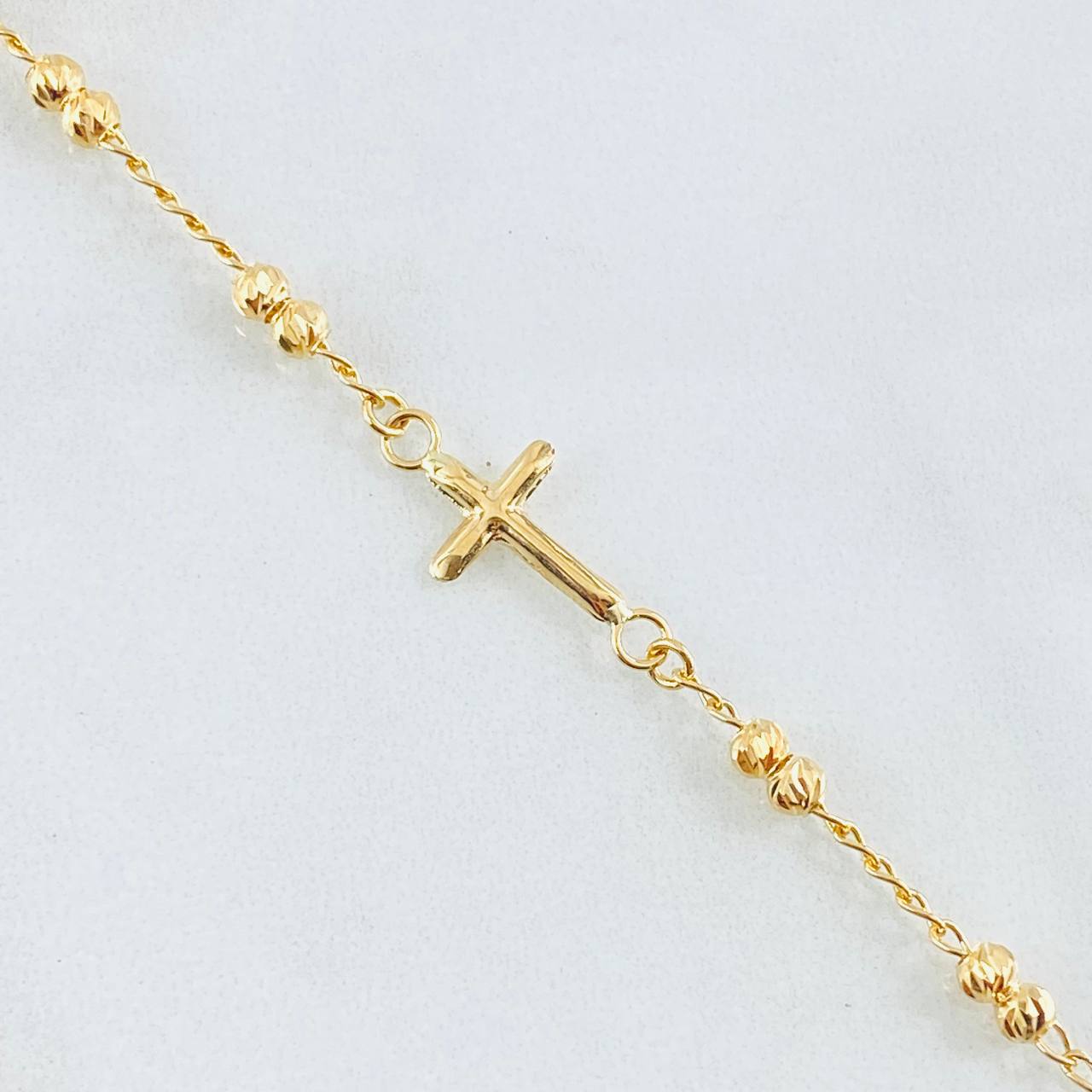 Bracelet Espiga Military Cross 2.35gr / 7 in / 3mm Yellow Gold 18K