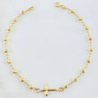 Pulso Espiga Militar Cruz 2.3gr / 7 1/4 in / 3mm Oro Amarillo 18K
