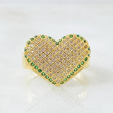 Anillo Corazon 5.75gr / T7 1/4 / Oro Amarillo 18K *