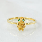 Anillo Buho 1.45gr / T6 / Oro Amarillo 18K *