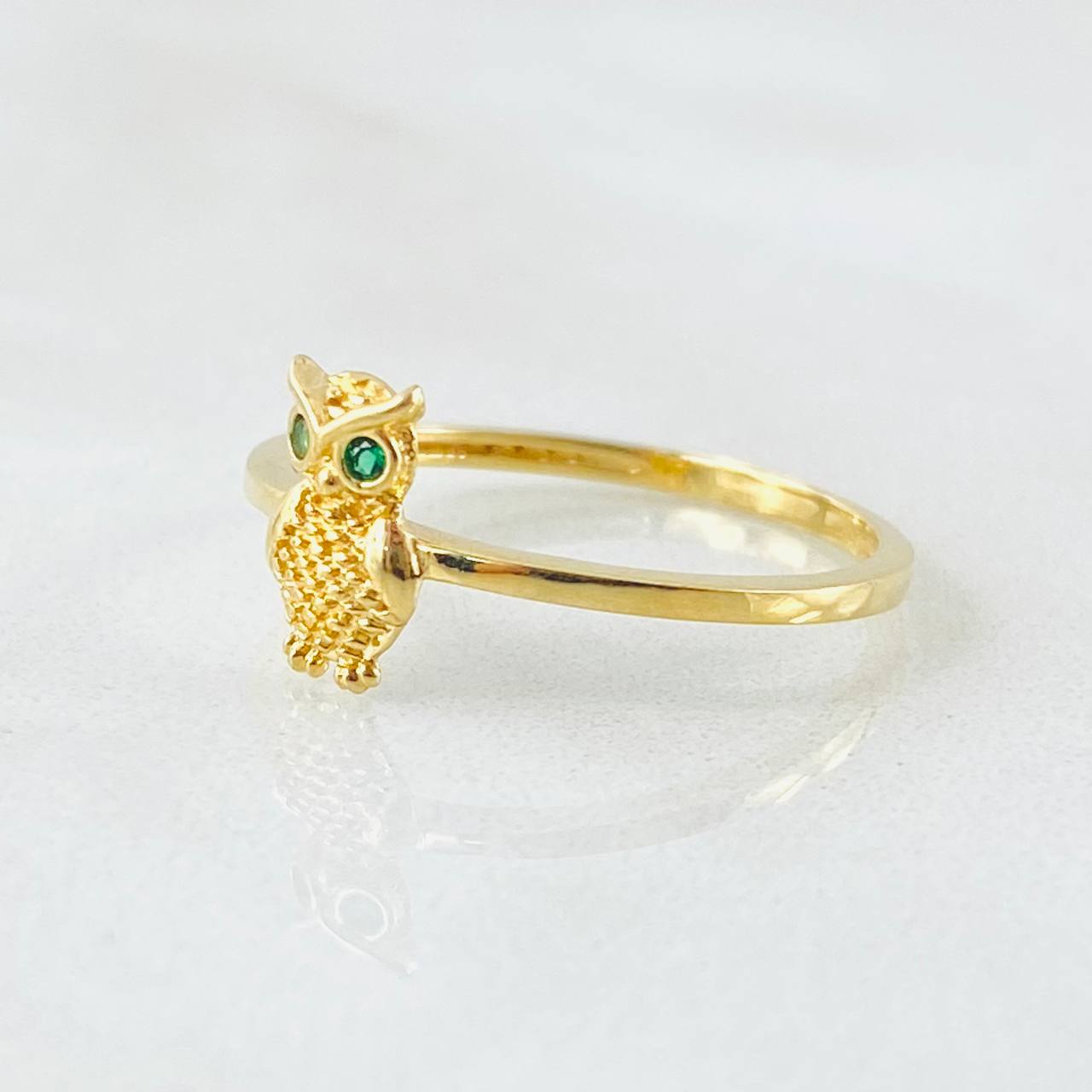 Anillo Buho 1.45gr / T6 / Oro Amarillo 18K *