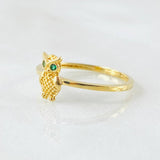 Anillo Buho 1.45gr / T6 / Oro Amarillo 18K *