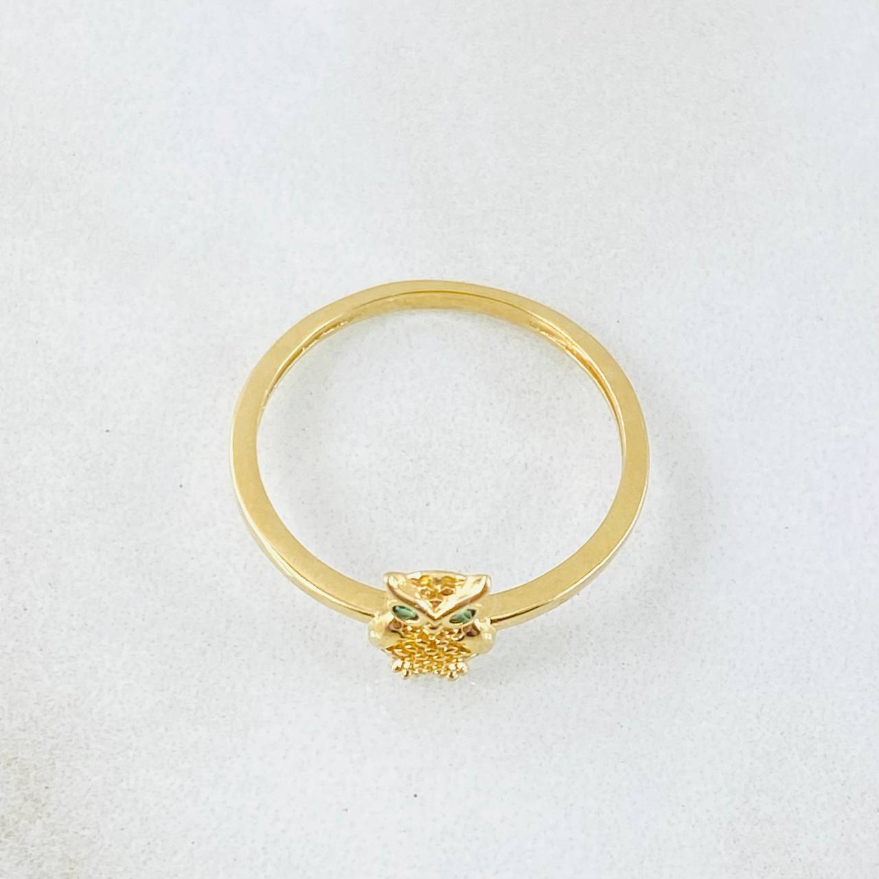 Anillo Buho 1.45gr / T6 / Oro Amarillo 18K *