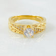 Solitaire Ring 3.5gr / T4 3/4 / 18K Yellow Gold *