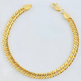 Pulso Cubano Reticulado Doble 4.9gr / 7 1/2 in / 5mm Oro Amarillo +3 18K *
