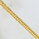 Pulso Cubano Reticulado Doble 4.9gr / 7 1/2 in / 5mm Oro Amarillo +3 18K *