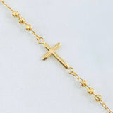 Pulso Espiga Militar Cruz 2.2gr / 7 1/4 in / 3mm Oro Amarillo 18K ©