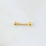Belly Button Piercing 0.25gr / 1/2 in / 18K Yellow Gold *