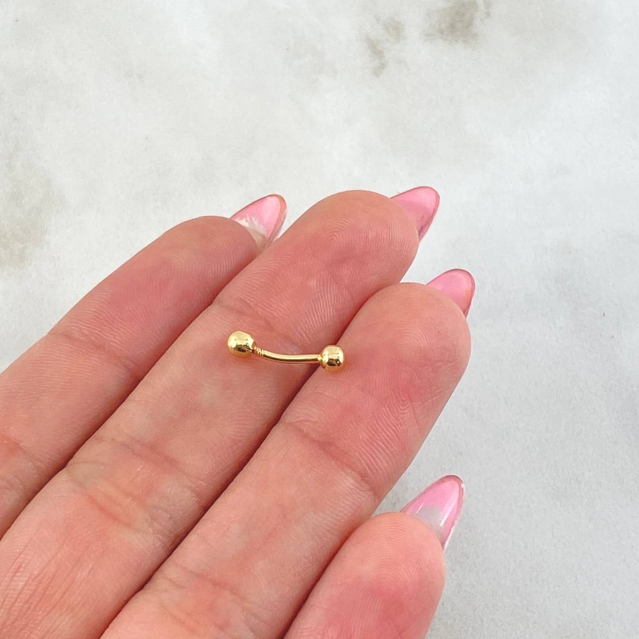 Belly Button Piercing 0.25gr / 1/2 in / 18K Yellow Gold *