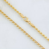 Cadena Franco 6.75gr / 23 1/2 in / 2mm Oro Amarillo +3 18K ©