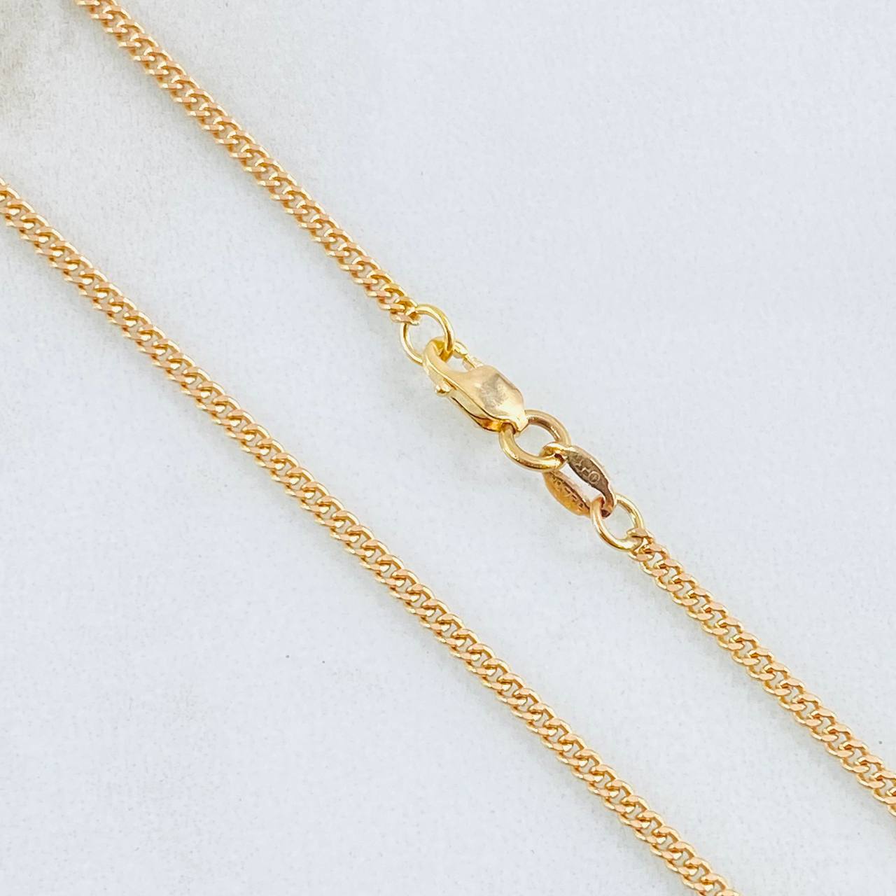 Cadena Cubana 6.2gr / 23 1/2 in / 1.7mm Oro Amarillo +1 18K