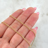 Cadena Cubana 4.7gr / 17 3/4 in / 1.7mm Oro Amarillo +1 18K ©