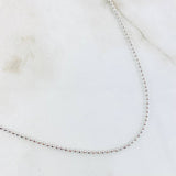 Cadena Militar 4.8gr / 19 3/4 in / 1.4mm Oro Blanco +3 18K *