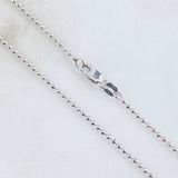 Cadena Militar 4.8gr / 19 3/4 in / 1.4mm Oro Blanco +3 18K *