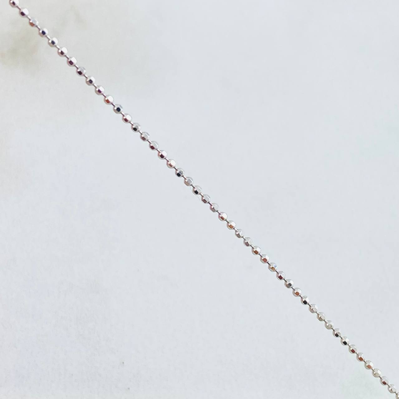 Cadena Militar 1.7gr / 17 3/4 in / 1mm Oro Blanco +3 18K ©
