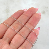 Cadena Militar 1.6gr / 15 3/4 in / 1mm Oro Blanco +3 18K *