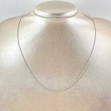 Cadena Militar 1.7gr / 17 3/4 in / 1mm Oro Blanco +3 18K ©