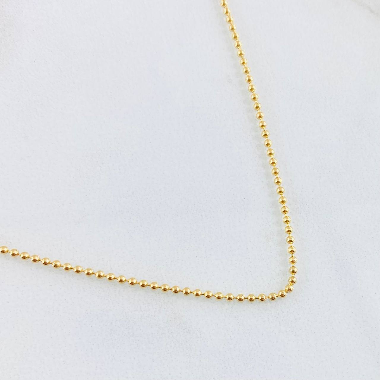 Cadena Militar 2gr / 17 3/4 in / 1mm Oro Amarillo +3 18K ©