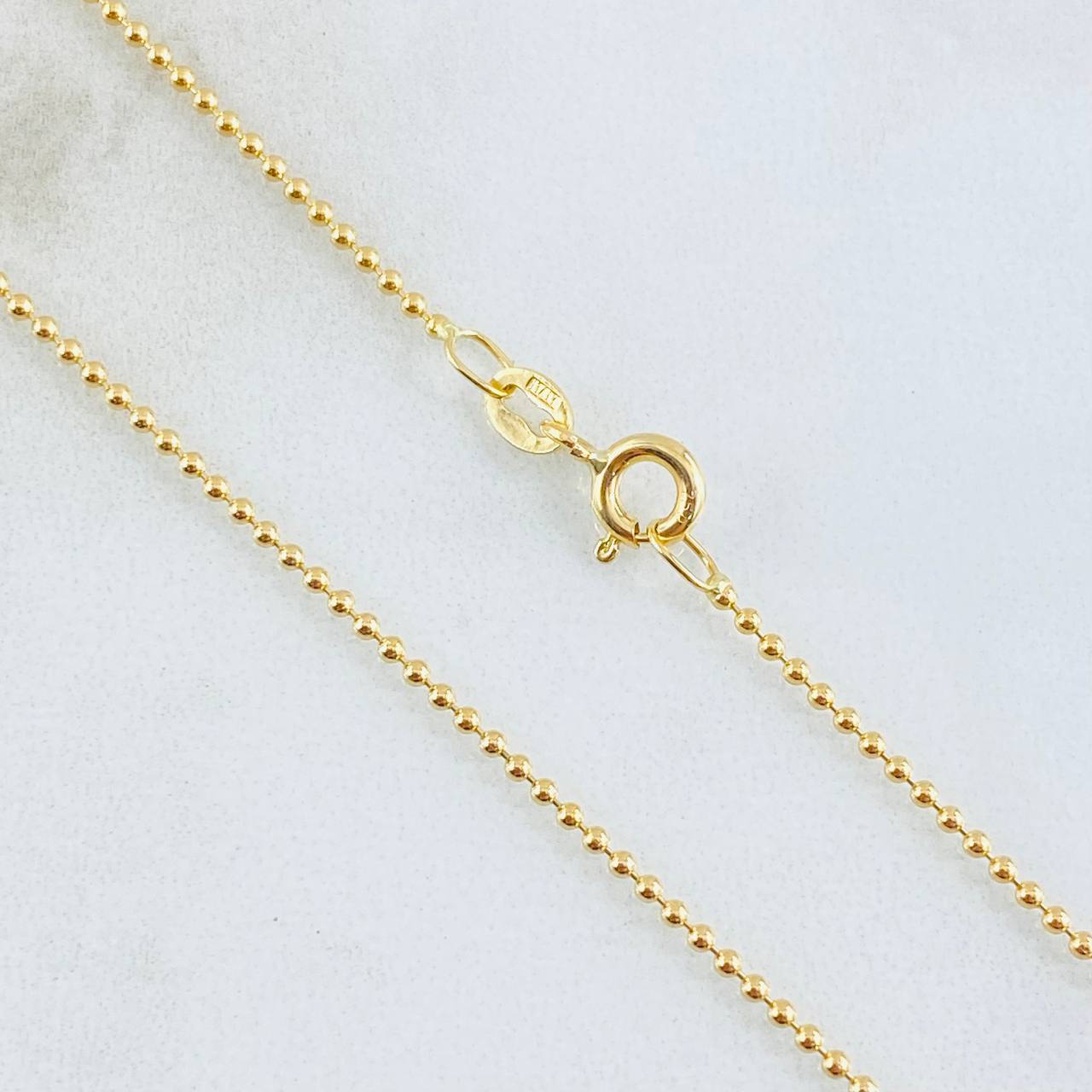 Cadena Militar 2gr / 17 3/4 in / 1mm Oro Amarillo +3 18K ©