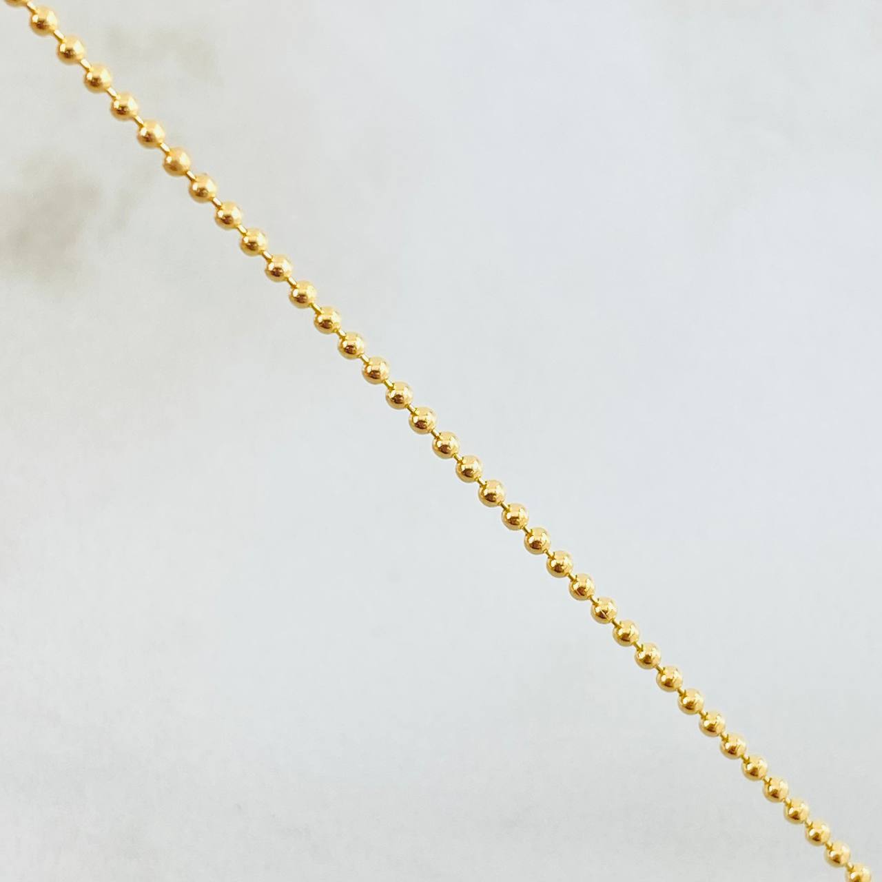 Cadena Militar 3gr / 17 3/4 in / 1.2mm Oro Amarillo +3 18K *