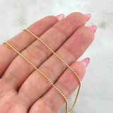 Cadena Militar 2gr / 17 3/4 in / 1mm Oro Amarillo +3 18K *