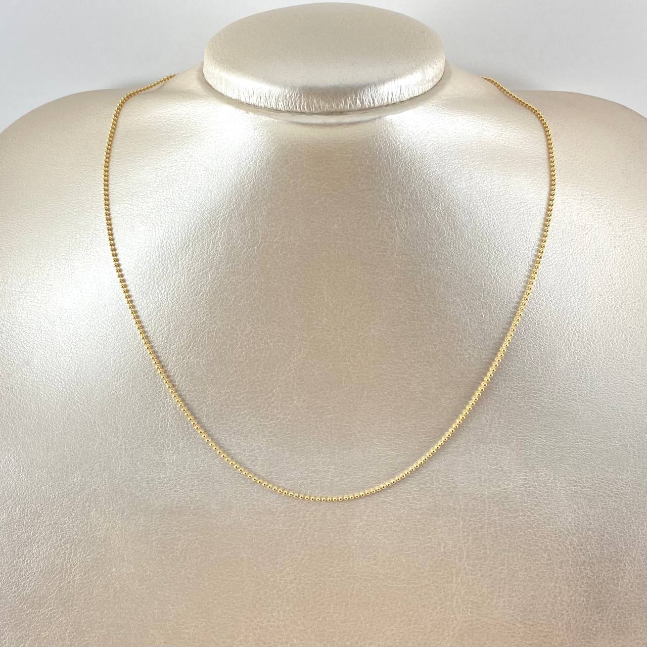 Cadena Militar 2gr / 17 3/4 in / 1mm Oro Amarillo +3 18K