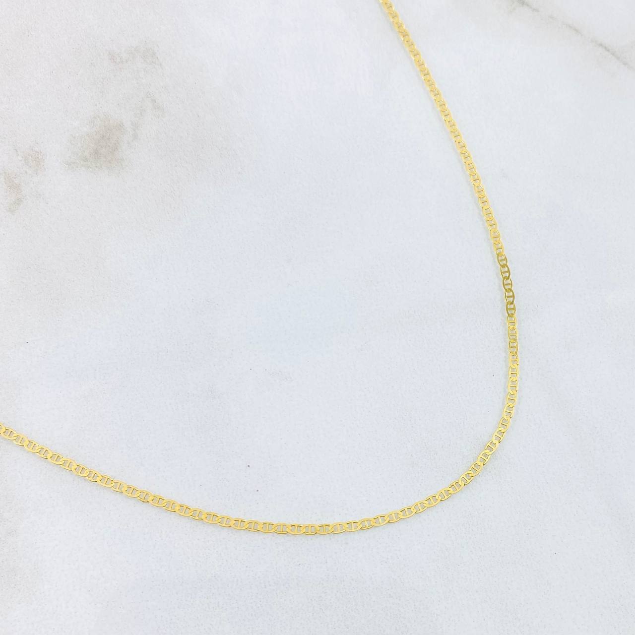 Cadena Plana 1.35gr / 17 3/4 in / 1.3mm Oro Amarillo +3 18K *