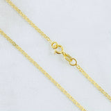 Cadena Plana 1.35gr / 17 3/4 in / 1.3mm Oro Amarillo +3 18K *