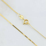 Cadena Espejo 0.85gr / 15 3/4 in / 0.85mm Oro Amarillo +3 18K *